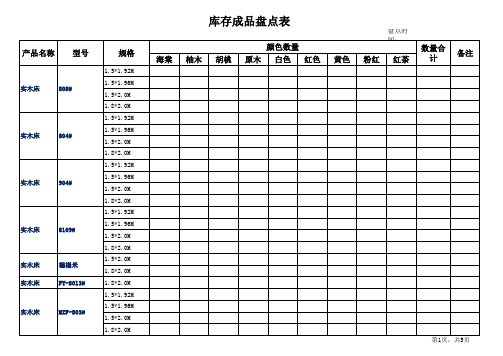 库存产成品月出入库表