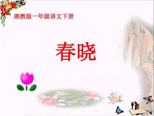 湘教版语文一下《春晓》PPT教学课件
