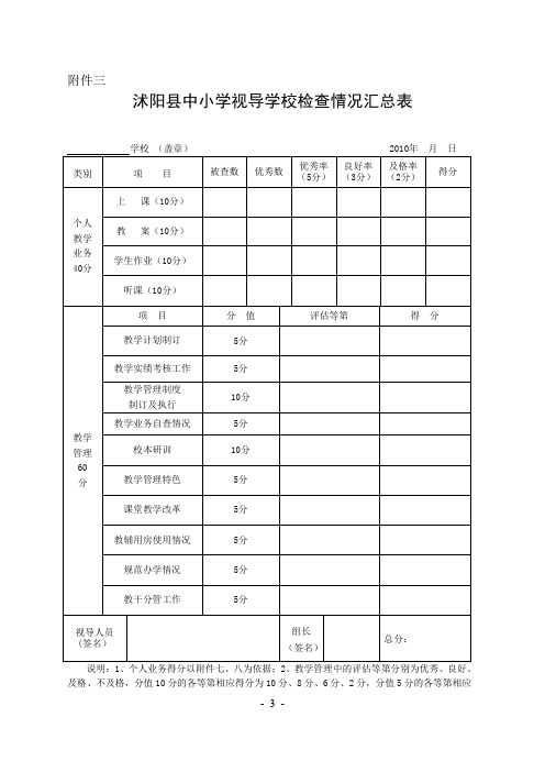 中小学视导表格1