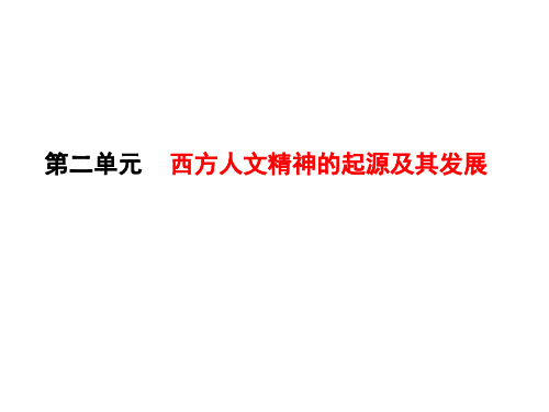 北师大版高中历史必修三第16课 西方人文精神的起源课件(共19张PPT)