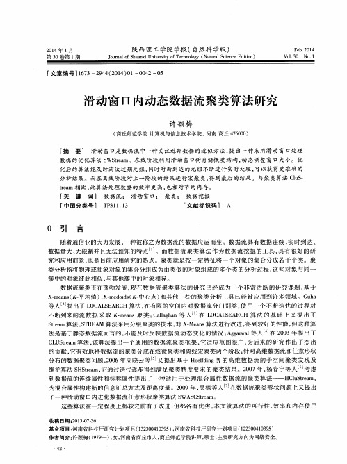 滑动窗口内动态数据流聚类算法研究