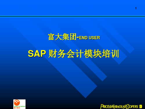 普华永道_富大集团SAP实施项目_175用户手册_财务管理FI_富大集团财务会计培训- END-USER TRAINING1