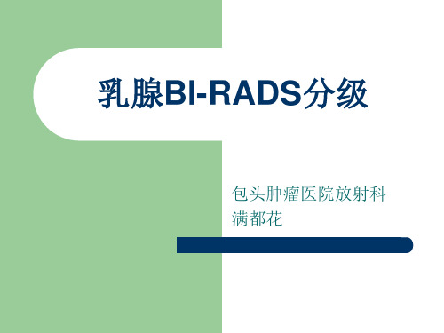 乳腺BI-RADS分级