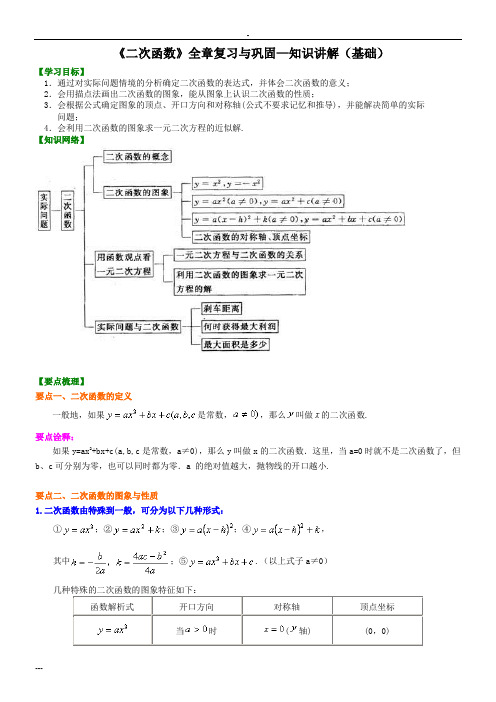 《二次函数》知识讲解(基础)