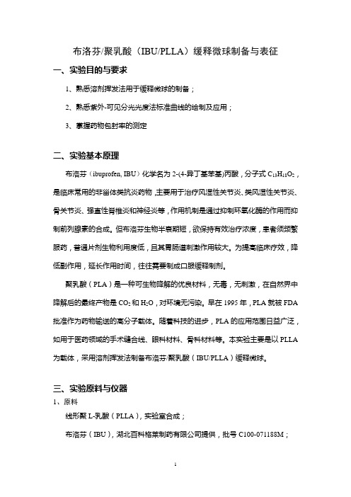 布洛芬_聚乳酸(IBU_PLLA)缓释微球制备与表征20110531