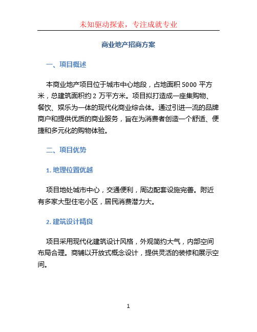 商业地产招商方案 (2)