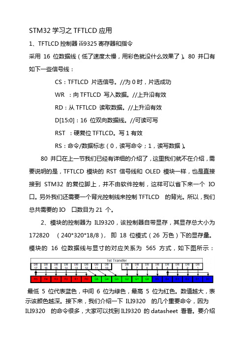 STM32学习之TFTLCD应用