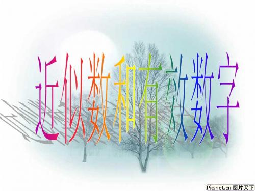 近似数和有效数字