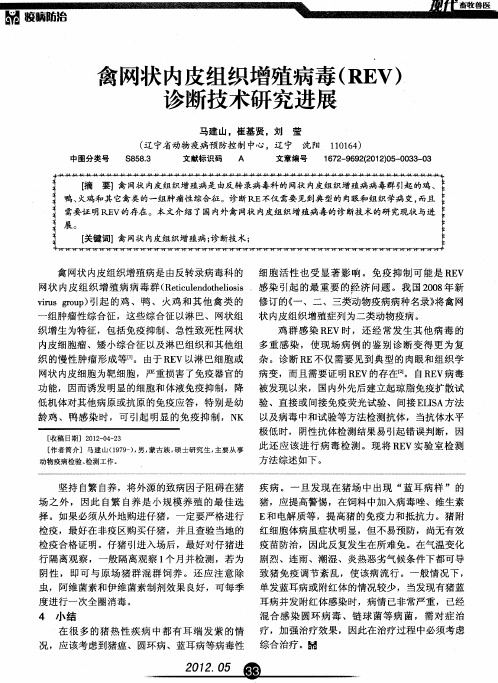 禽网状内皮组织增殖病毒(REV)诊断技术研究进展