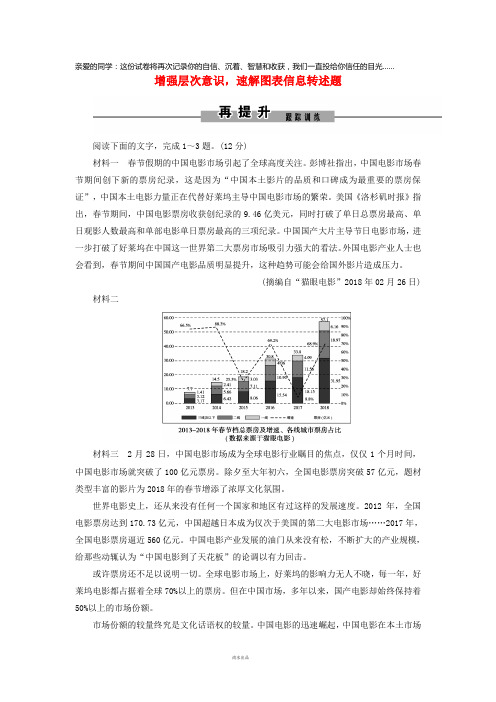 2019年高考语文大二轮复习第四章新闻阅读提分点二增强层次意识,速解图表信息转述题再提升训练