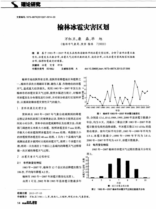 榆林冰雹灾害区划