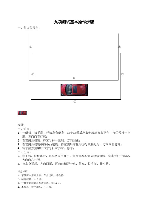 驾驶员培训：九项及路考基本操作步骤