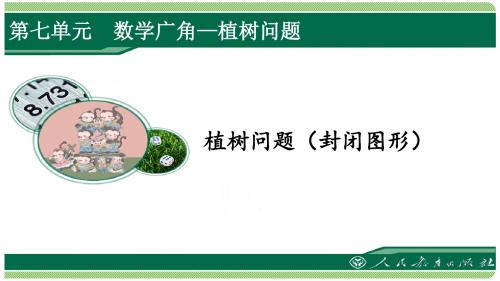 人教版五年级数学上册第七单元之《植树问题(封闭图形)》(例3)课件