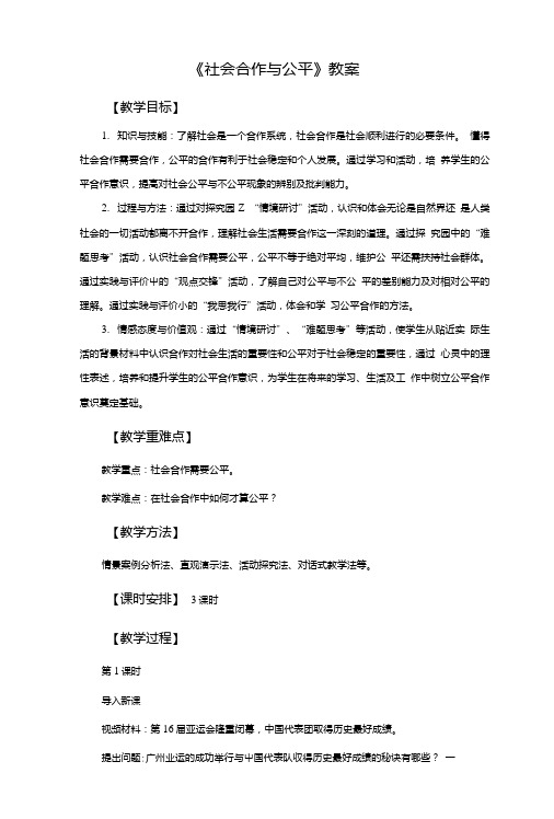 《社会合作与公平》教案1.doc
