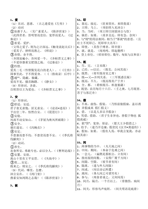 常用文言文150实词