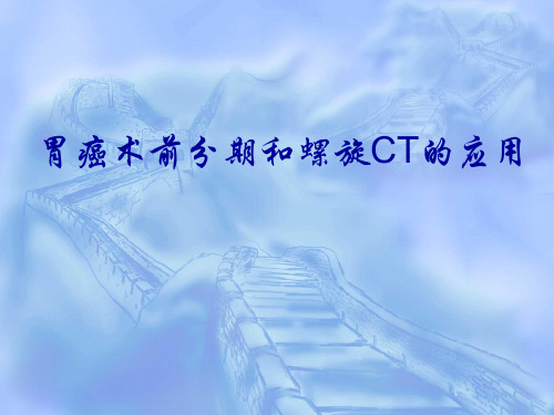 胃癌术前分期