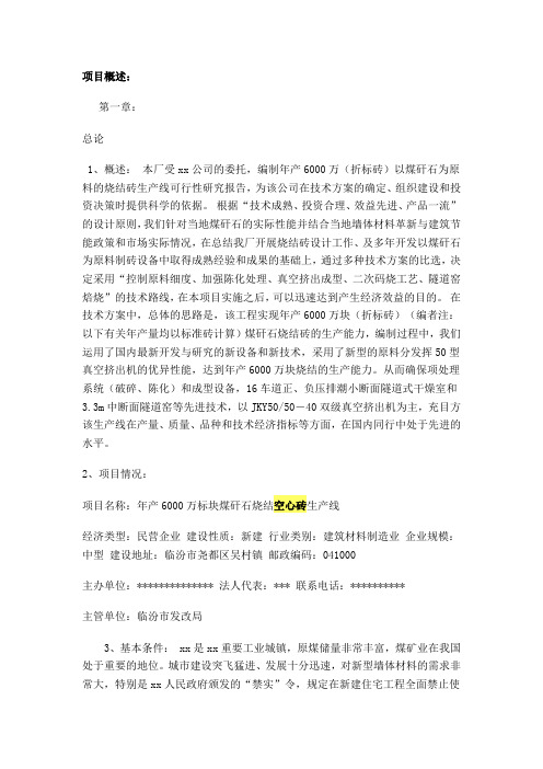 空心砖可研