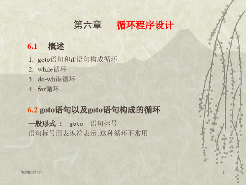 C语言循环程序设计PPT教学课件