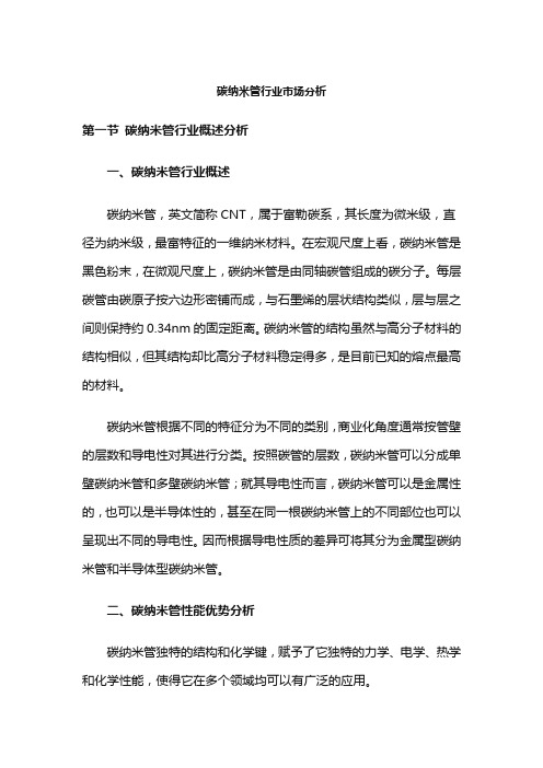 碳纳米管行业市场分析