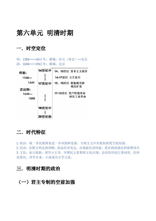 明清时期