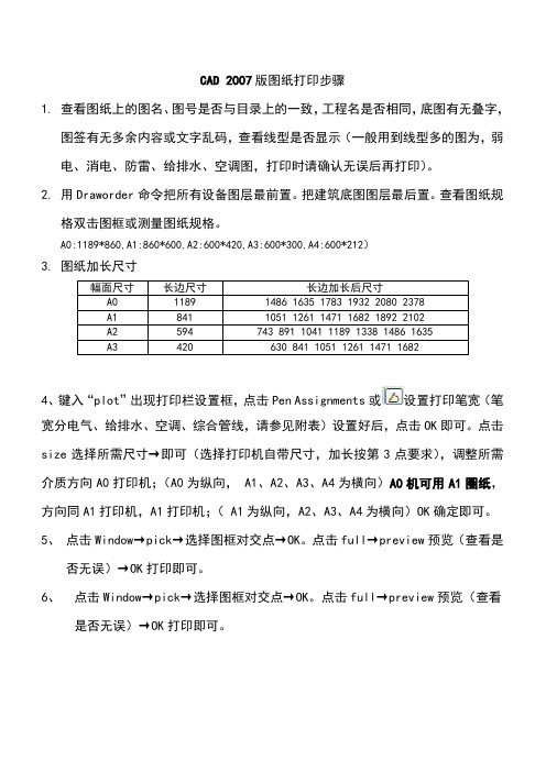 图纸打印步骤(模板)