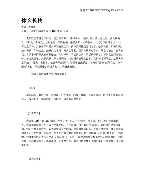 徐文长传