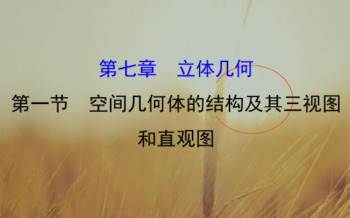 2018届高考数学理科全国通用一轮总复习课件：第七章 立体几何 7.1 精品