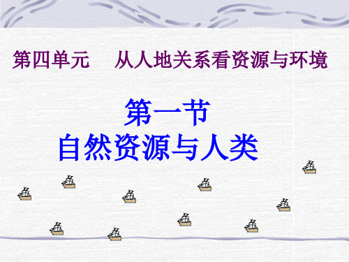 鲁教版高中地理必修一第四单元第1节《自然资源与人类》优质课件(共40张PPT)