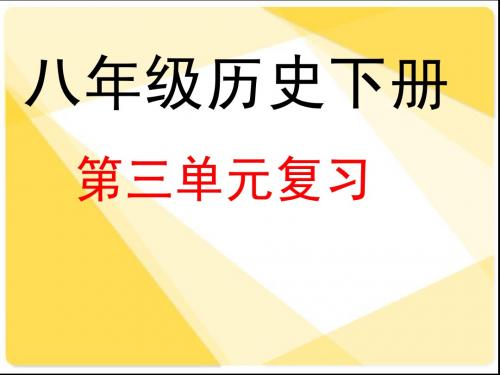 第3单元：建设有中国特色的社会主义复习课件