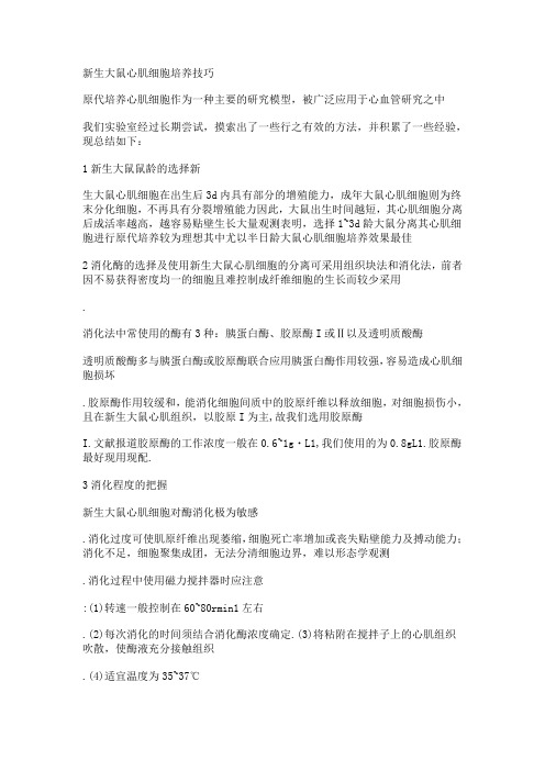 心肌细胞培养