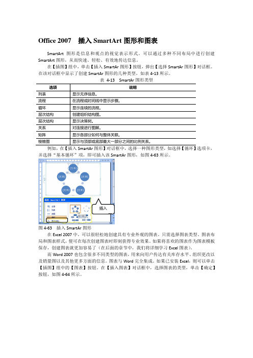Office 2007  插入SmartArt图形和图表
