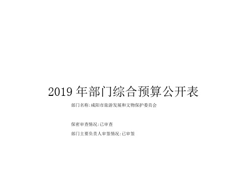 2019年部门综合预算公开表.doc