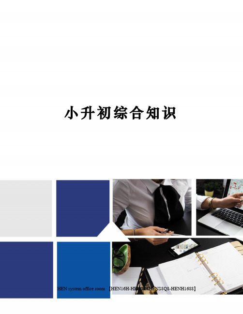 小升初综合知识完整版