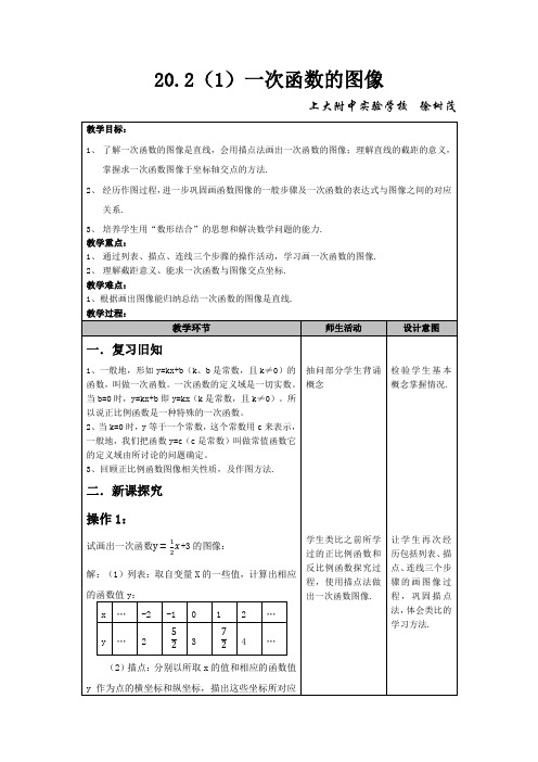 20.2(1)一次函数的图像