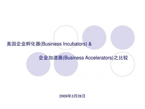 美国企业孵化器(Business Incubators) &