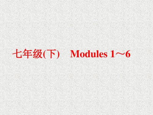 外研版英语中考一轮复习七下 Modules 1-6教材考点梳理课件