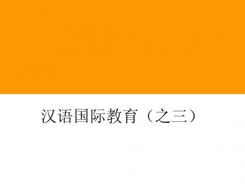 现代汉语(汉语国际教育之三)