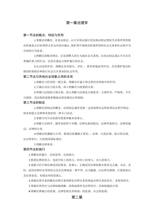 法律考试大纲