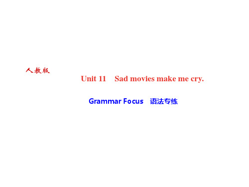 秋人教版九年级英语(广东)作业课件：Unit11 Grammar Focus 语法专练