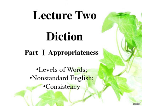 Lecture 2 Diction 1 (appropriateness)