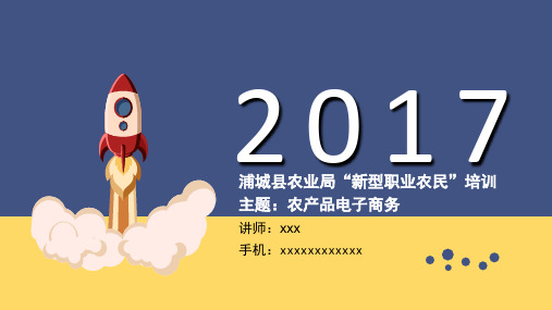 新型职业农民 农村电商基础培训(农产品电商)课件 教案 讲义