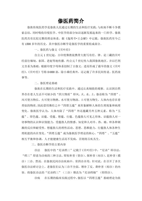 傣医药简介