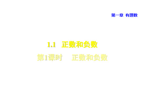 1.1 正数和负数  第1课时 正数和负数