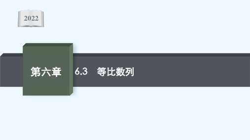 2022版新教材高考数学一轮复习第六章6.3等比数列课件新人教A版202105192164
