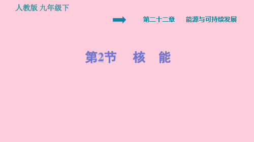 九年级物理下册习题课件-22.2   核 能-人教版精选课件