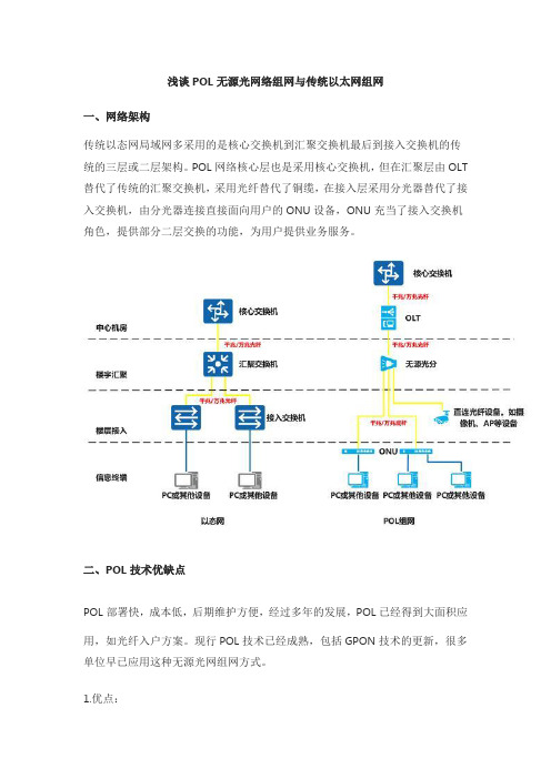浅谈POL无源光网络组网与传统以太网组网