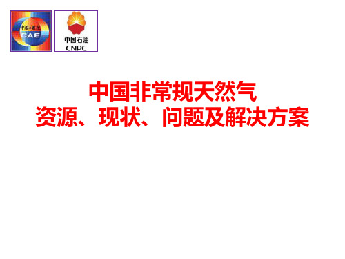 中国非常规天然气现状与问题及解决方案剖析