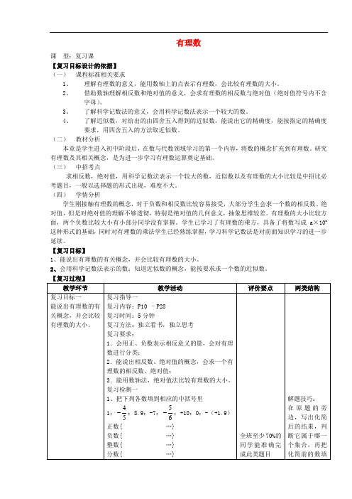 《第2章有理数》word教案 (公开课获奖)2022华师大版 (1)