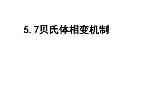 5.8贝氏体相变机制