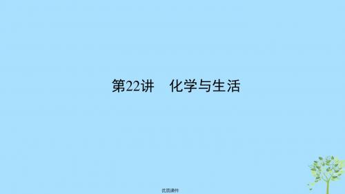 2019中考化学 第22讲 化学与生活(讲)课件